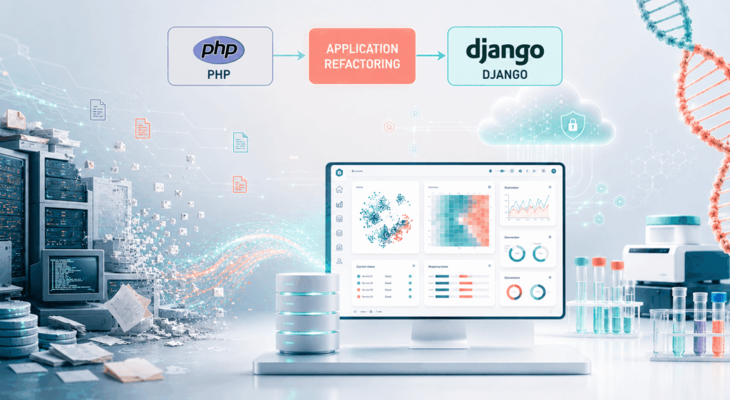 illustration du lien php et django